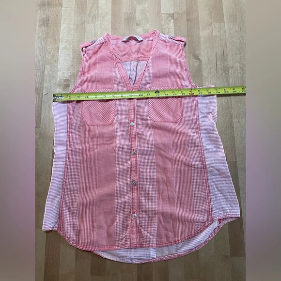 Woolrich Women's Conundrum Eco Rich Sleeveless Shirt Teaberry Size Medium Pink - Picture 13 of 16